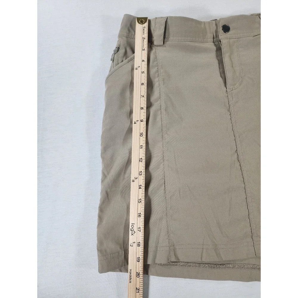 Duluth Trading Co Skort Women 12 Dry on the Fly Tan Nylon Blend Hiking Outdoor